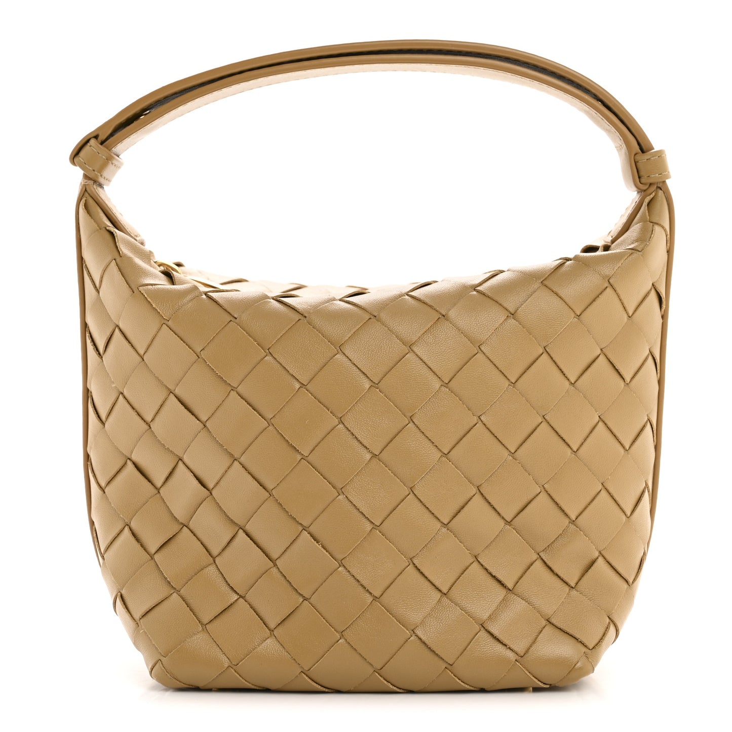 Calfskin Nappa Intrecciato Candy Wallace Dark Praline