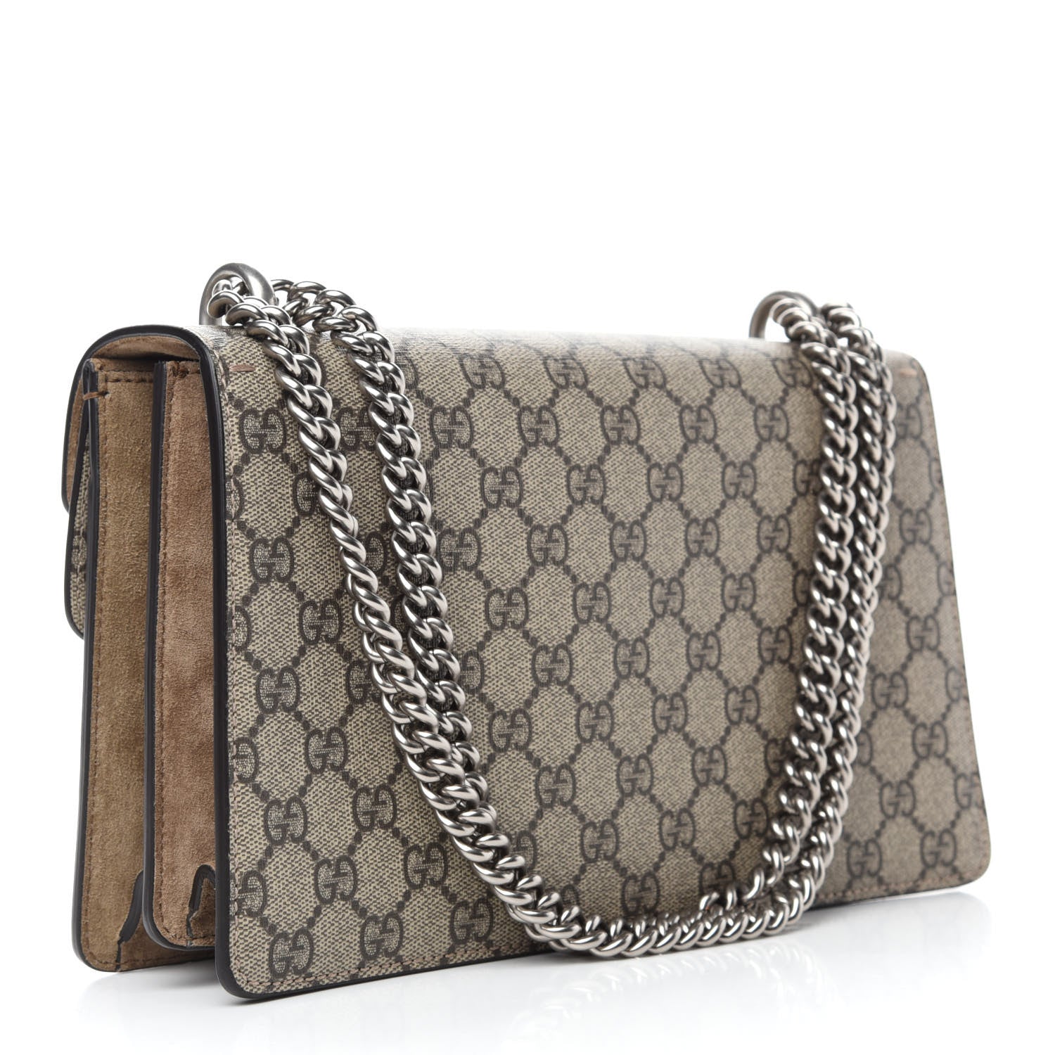 Gucci GG Supreme Monogram Small Dionysus Shoulder Bag Taupe 3 of 12