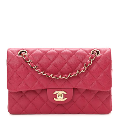 Chanel Caviar Quilted Small Double Flap Dark Pink 1 of 11