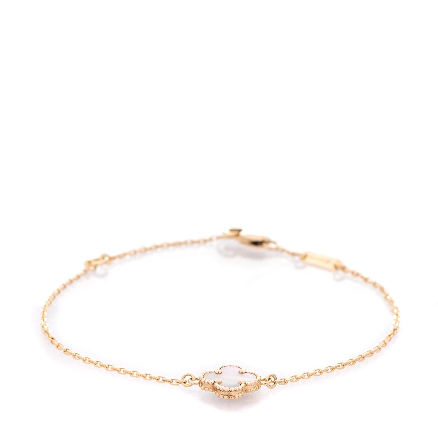 18K Yellow Gold Mother of Pearl Sweet Alhambra Bracelet