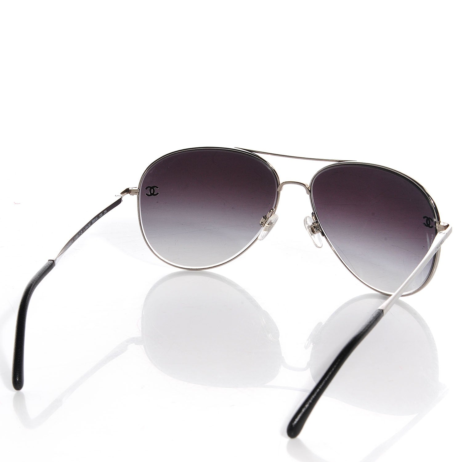 Chanel CC Aviator Sunglasses 4189-TQ Silver 2 of 5