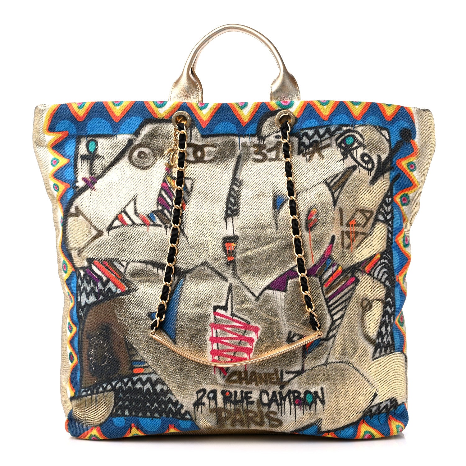 Chanel Graffiti Printed Canvas Street Spirit Tote Multicolor 1 of 9