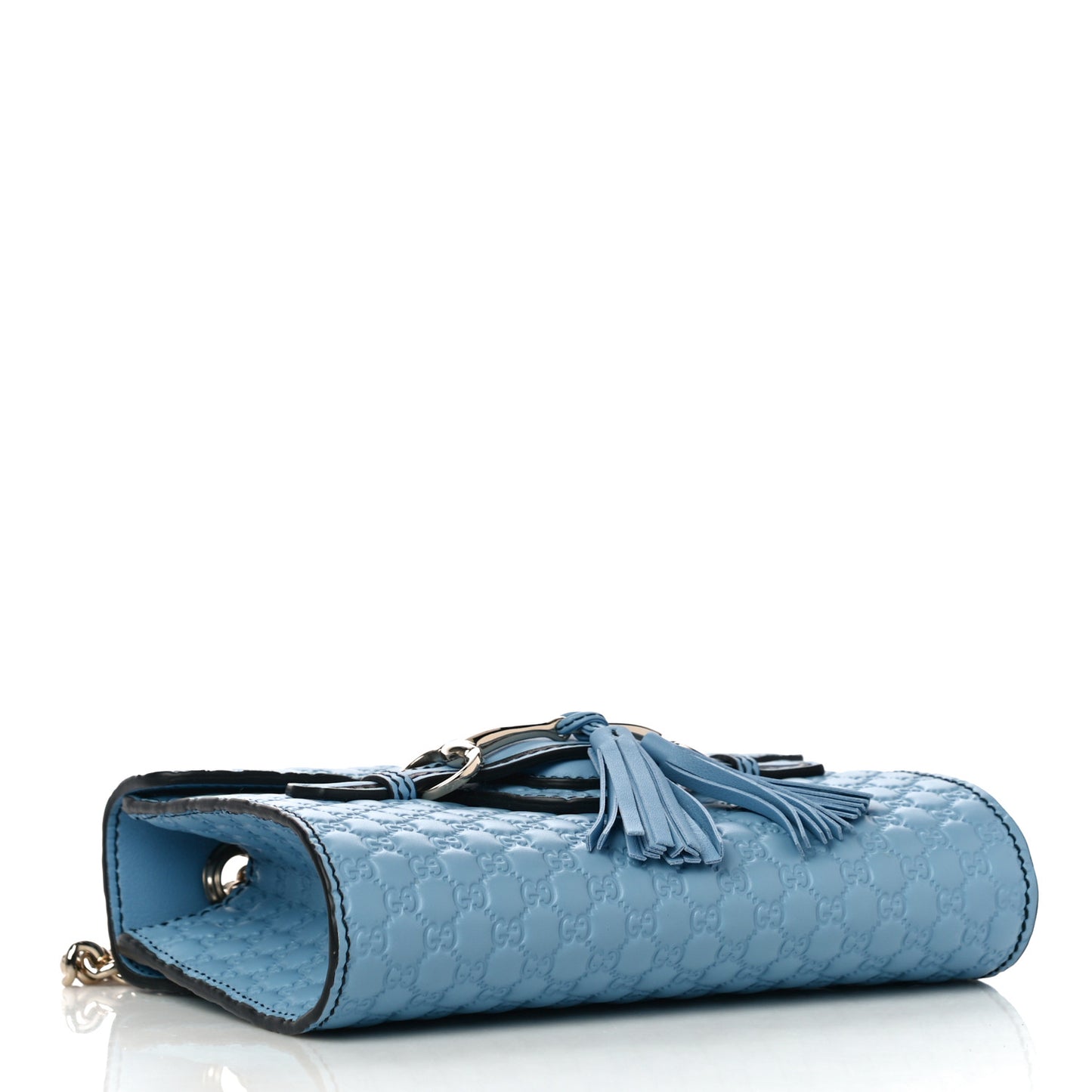Soft Microguccissima Mini Emily Chain Shoulder Bag Mineral Blue