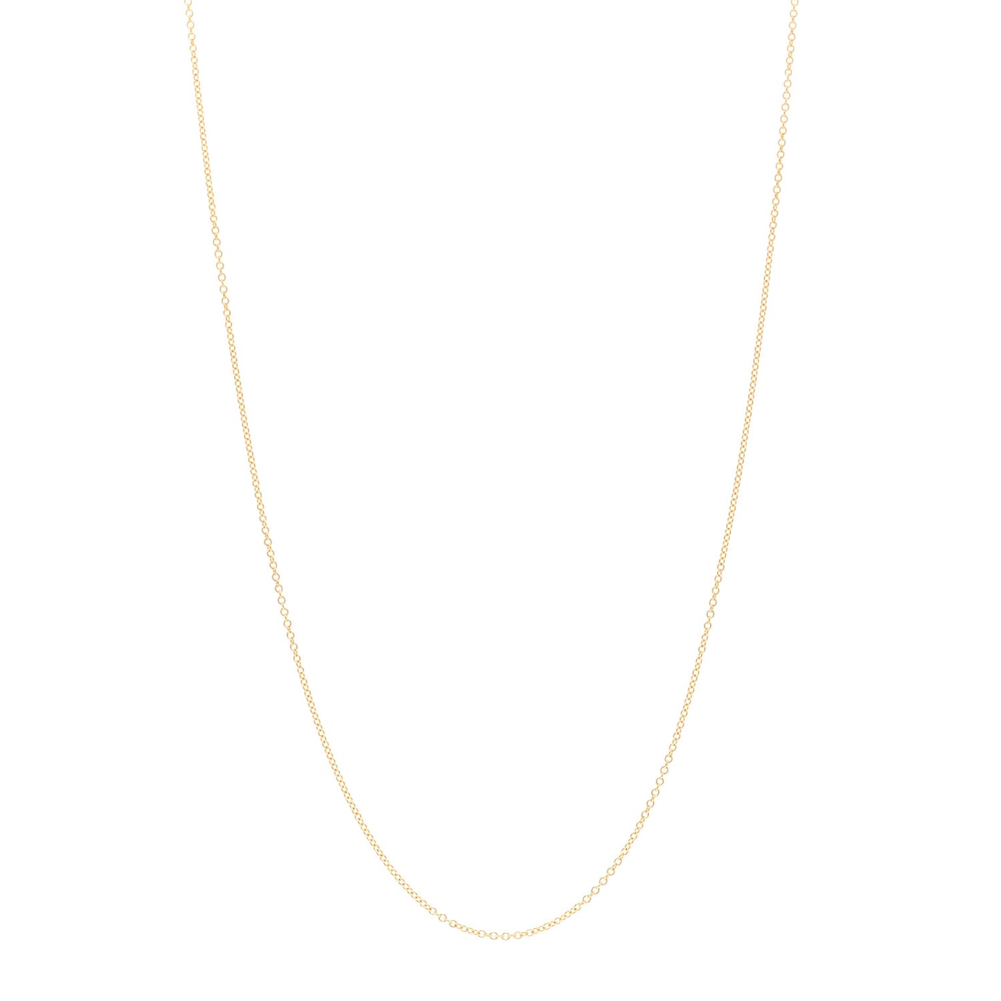 18K Yellow Gold Chain Necklace 18"