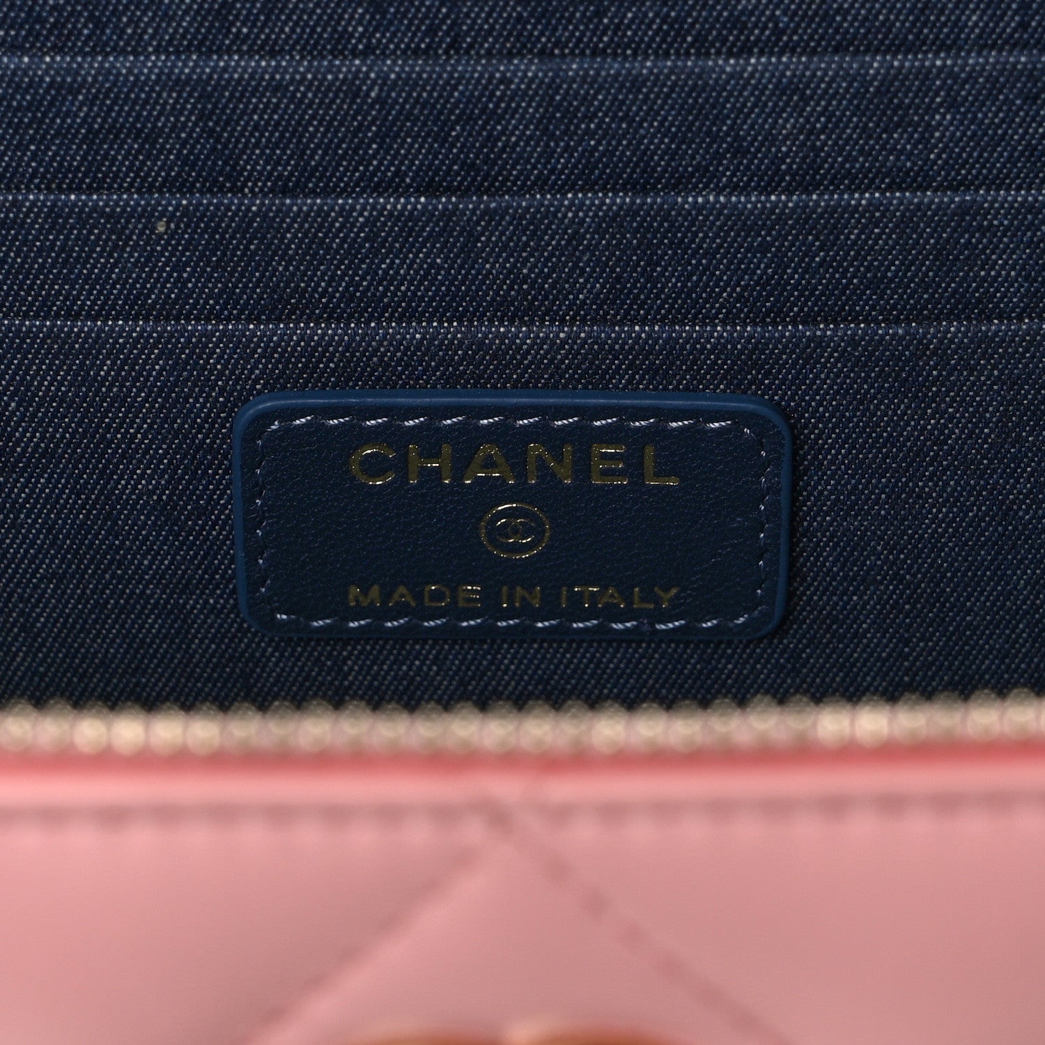 Chanel Lambskin Resin Elegant Chain Vanity Case Pink 6 of 13