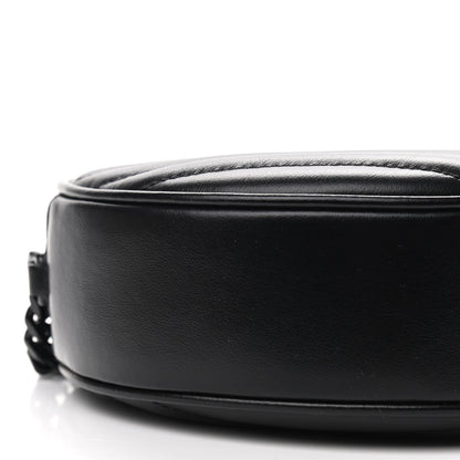 Saint Laurent Calfskin Matelasse Chevron Round Vinyle Camera Bag Black 7 of 8