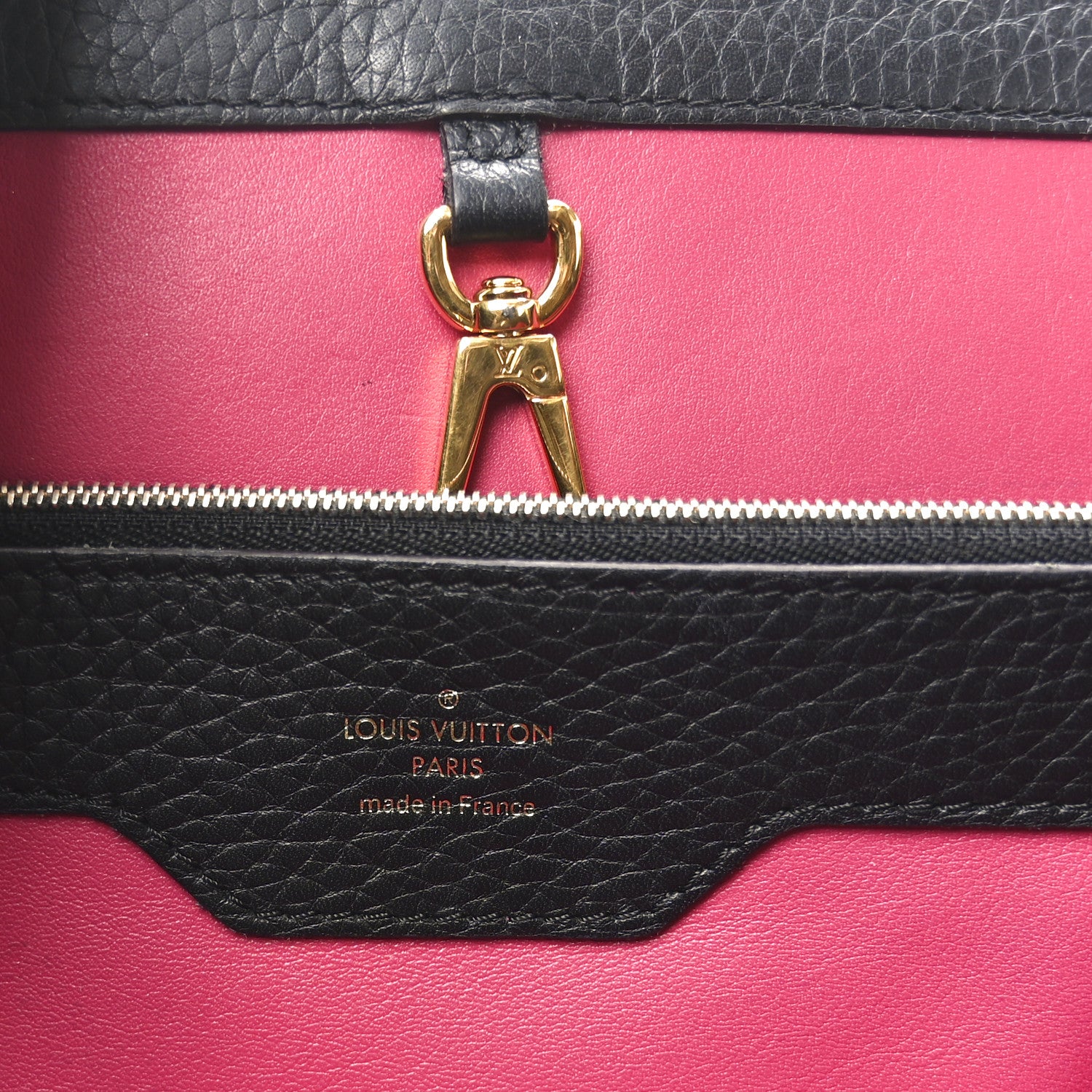 Louis Vuitton Taurillon Capucines GM Black 6 of 9