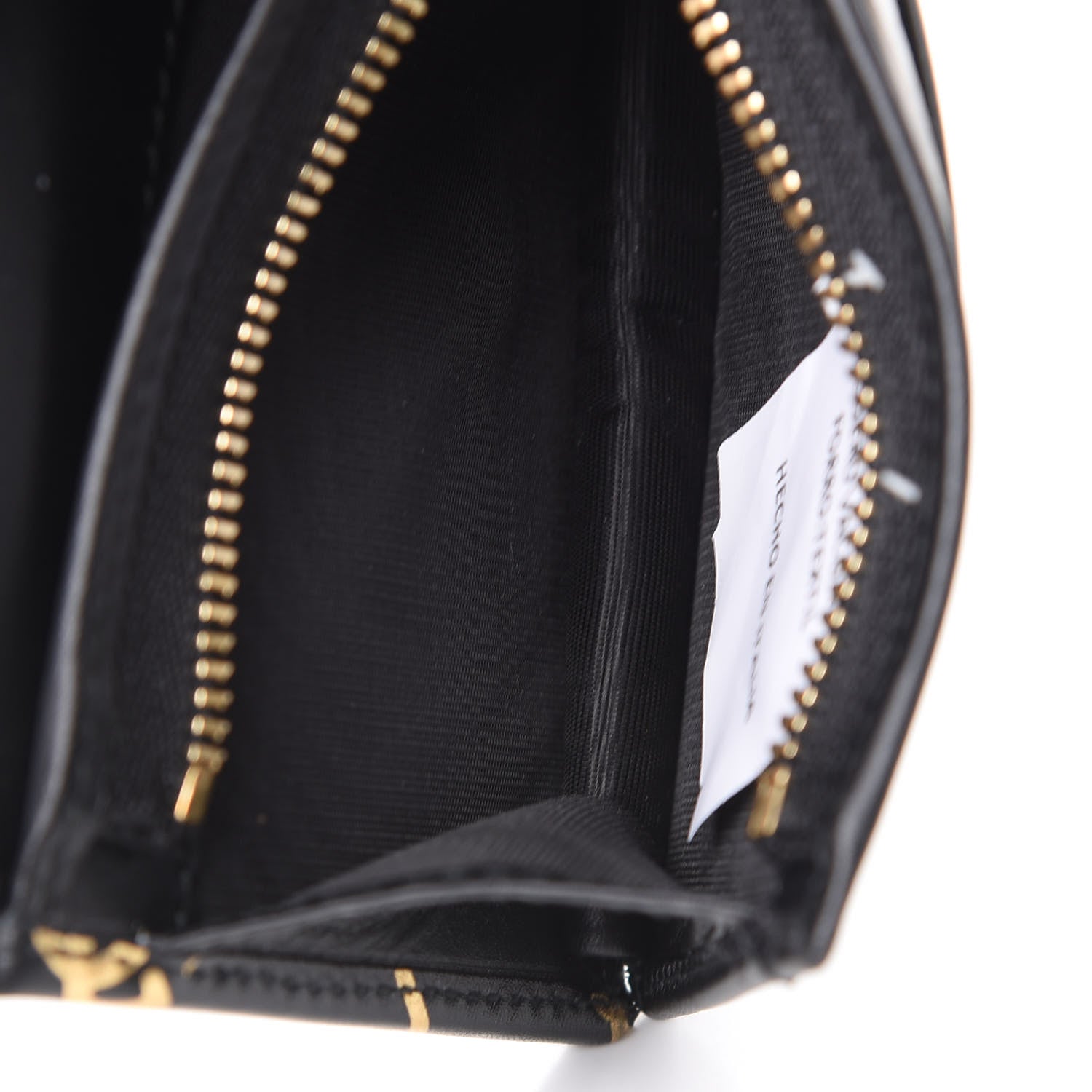 Gucci Calfskin Diagonal GG Card Case Black Gold 5 of 8