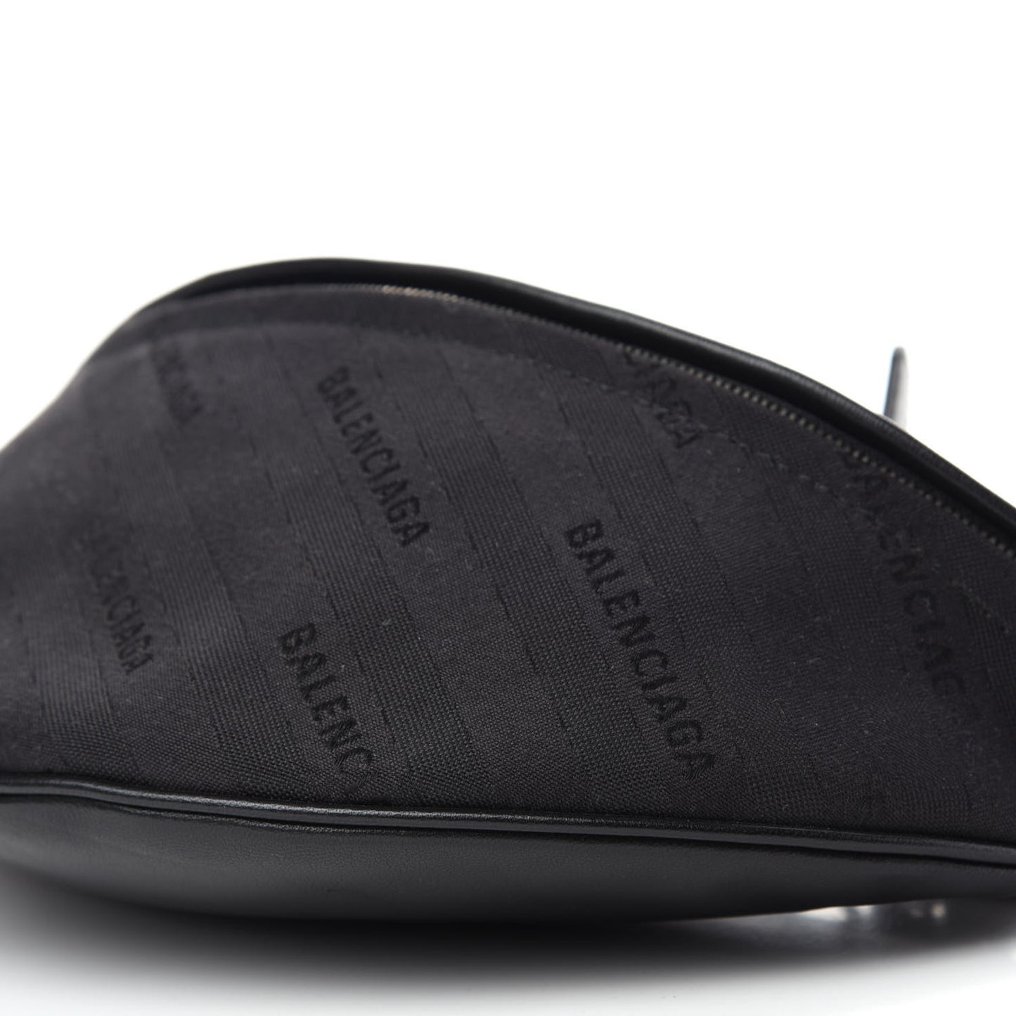 Canvas Jacquard Diagonal Allover Logo XS Souvenir Belt Bag Black