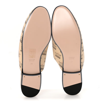 Gucci Calfskin Stamp Print Womens Princetown Slippers 40 Soy Black 6 of 9