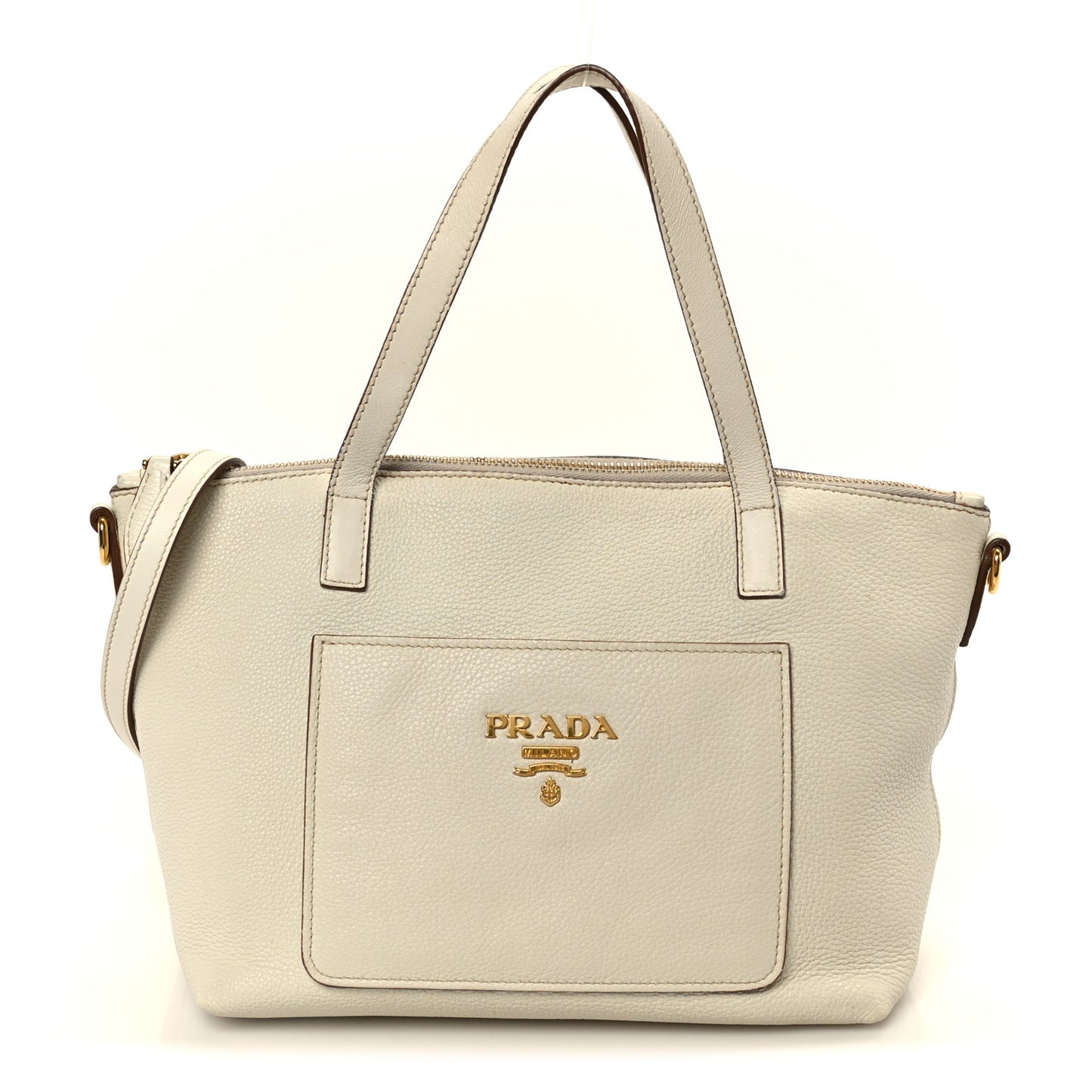 Vitello Daino Small Shopping Tote Talco