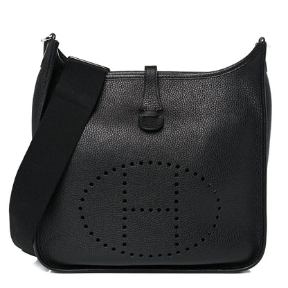 Hermes Taurillon Clemence Evelyne III PM Black 1 of 11