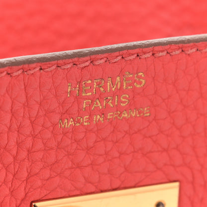 Hermes Taurillon Clemence Birkin 30 Rose Jaipur 6 of 15