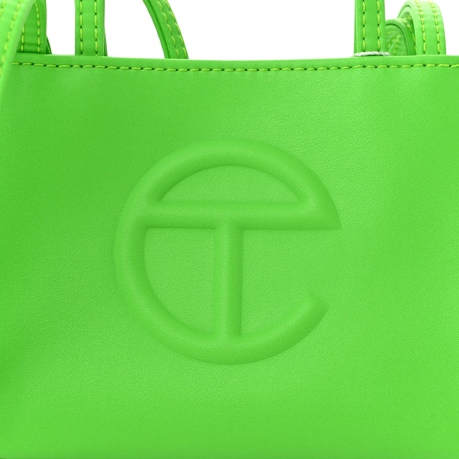 Telfar Vegan Leather Small Shopping Bag Highlighter Green 8 of 10