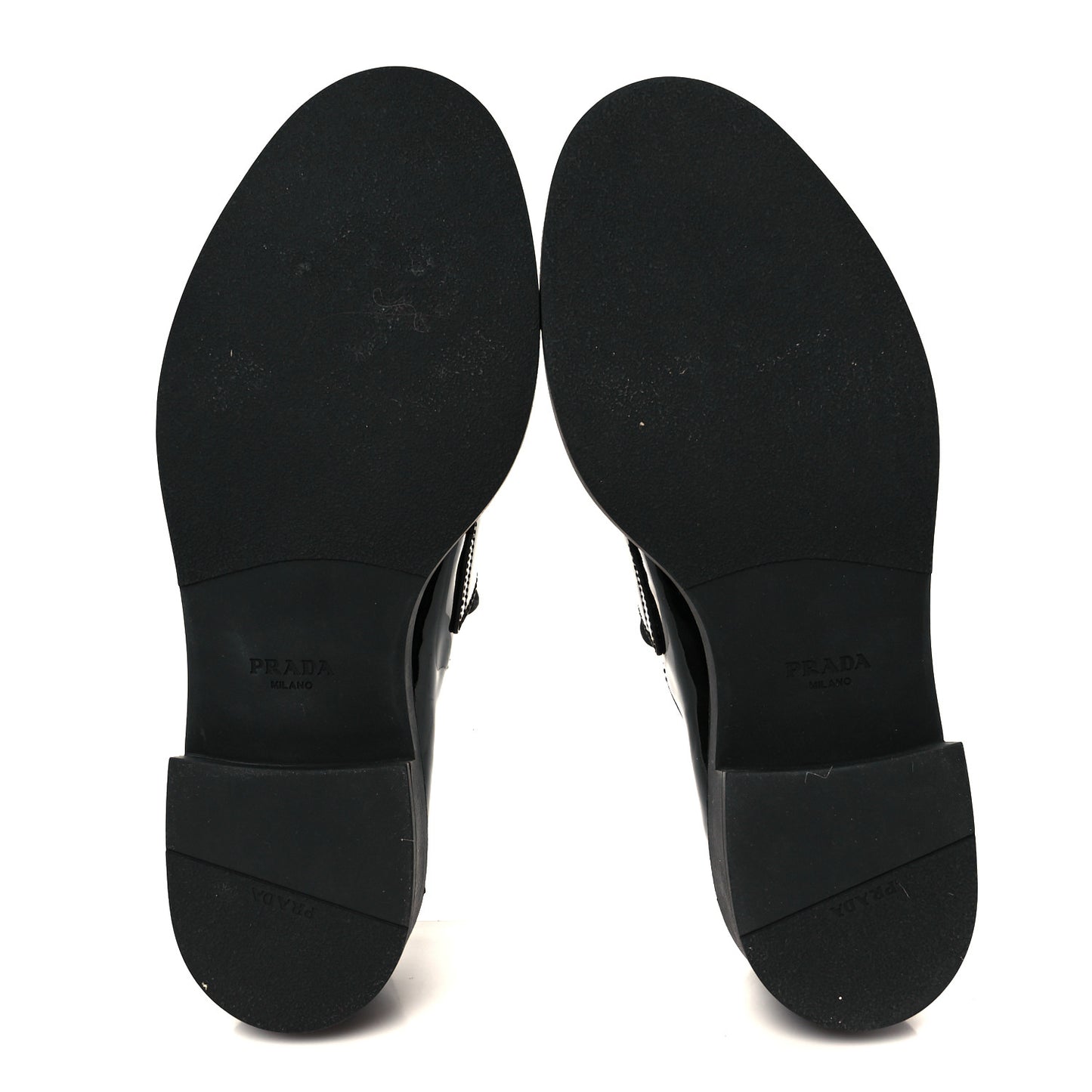 Vernice Metal Triangle Logo 50mm Loafers 39.5 Black