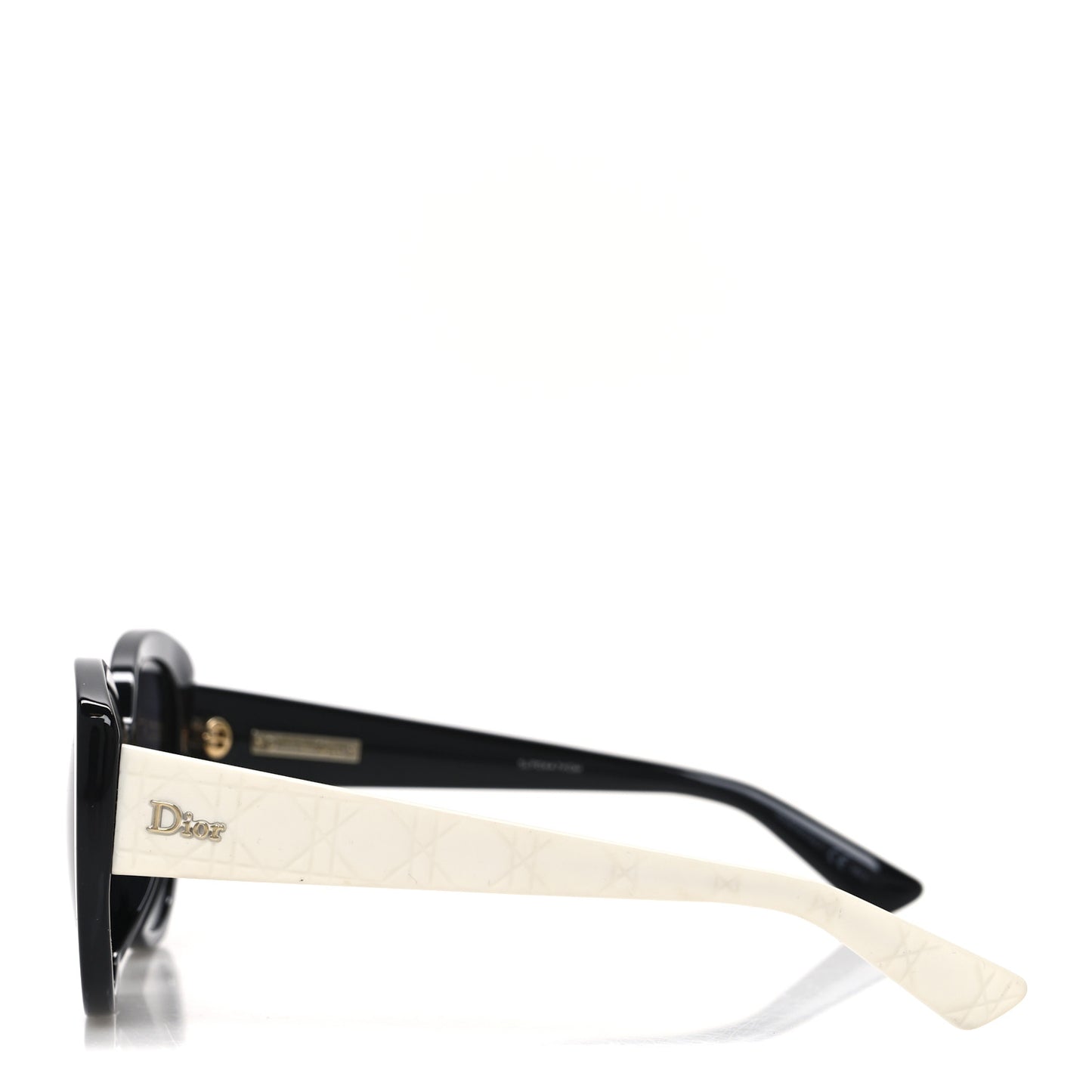 Cannage Dior Lady 1N Sunglasses Black Ivory