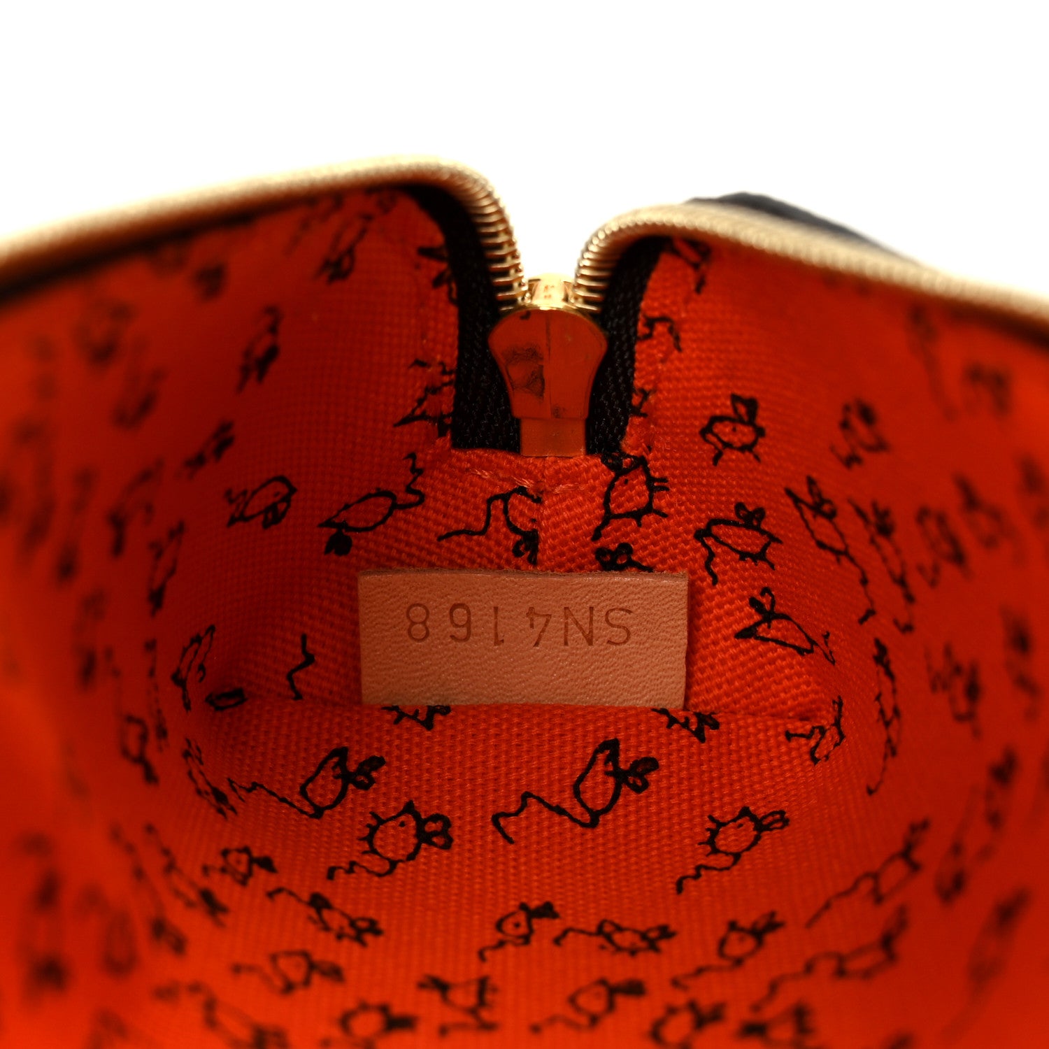 Louis Vuitton Catogram Elizabeth Pouch Orange Marron 7 of 8