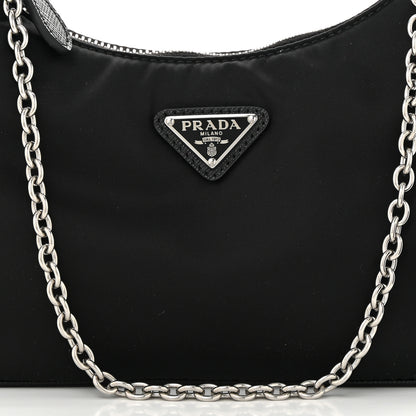 Prada Nylon Re-Edition 2005 Shoulder Bag Black 9 of 11