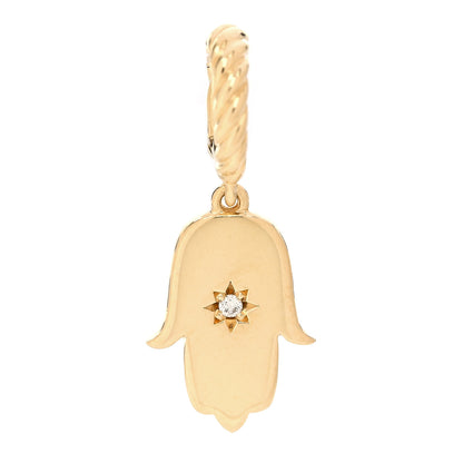 David Yurman 18K Yellow Gold Diamond Hamsa Amulet Pendant 1 of 4