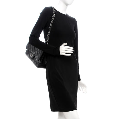 Chanel Caviar Quilted Jumbo Double Flap Black 3 of 8