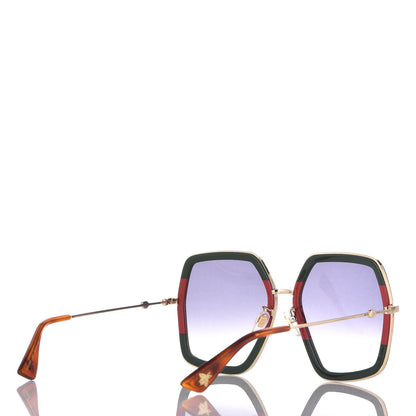 Gucci Square Frame Web GG0106S Sunglasses Tortoise 4 of 9