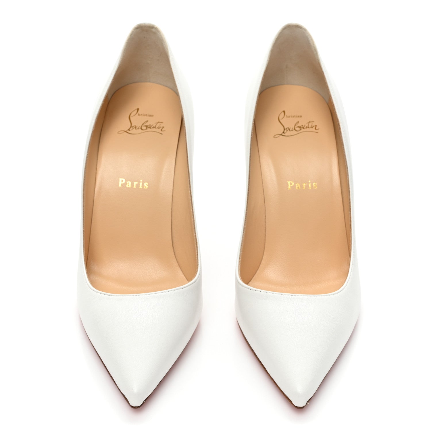 Christian Louboutin Calfskin Zarli So Kate 100 Pumps 39 White 2 of 7