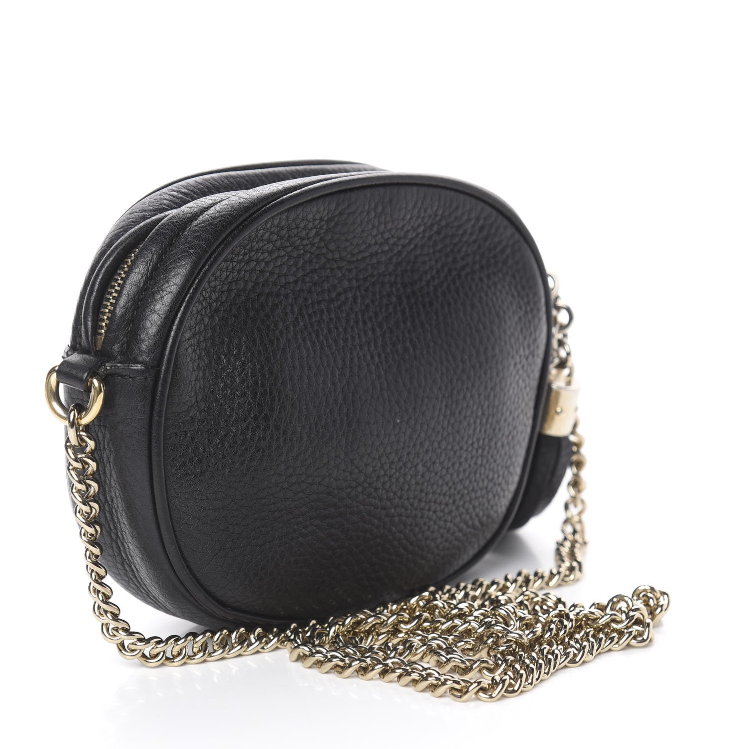 Gucci Pebbled Calfskin Mini Soho Chain Bag Black 3 of 10