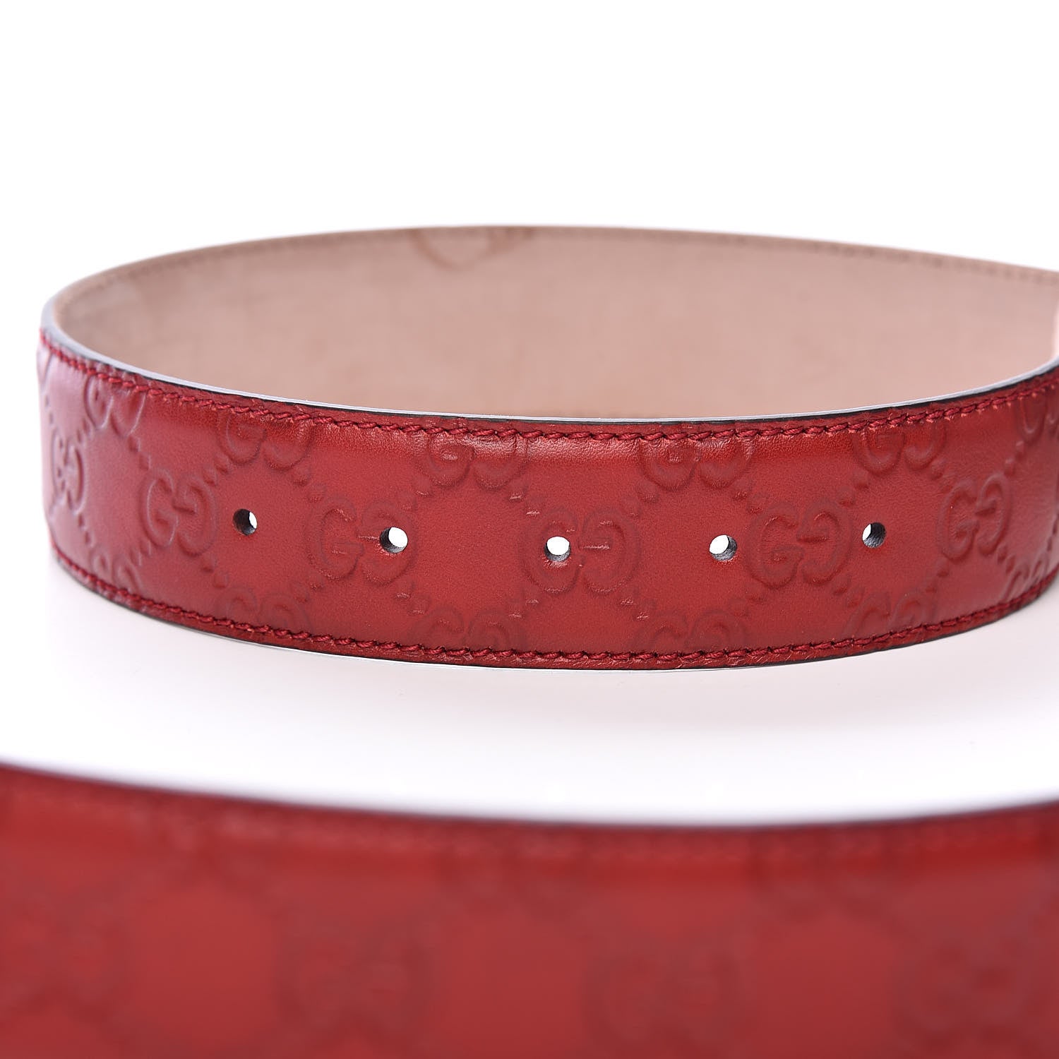 Gucci Guccissima Interlocking G 40mm Belt 95 38 Red 5 of 7