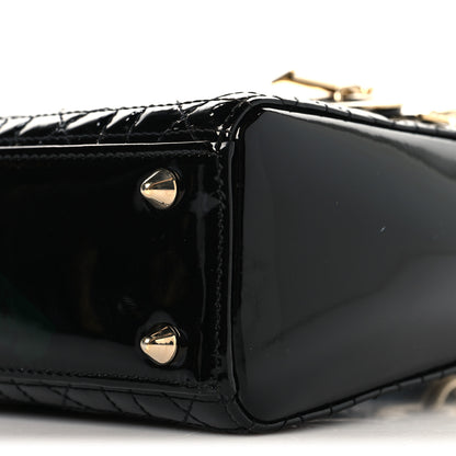 Christian Dior Patent Cannage Small Lady Dior Black 10 of 12