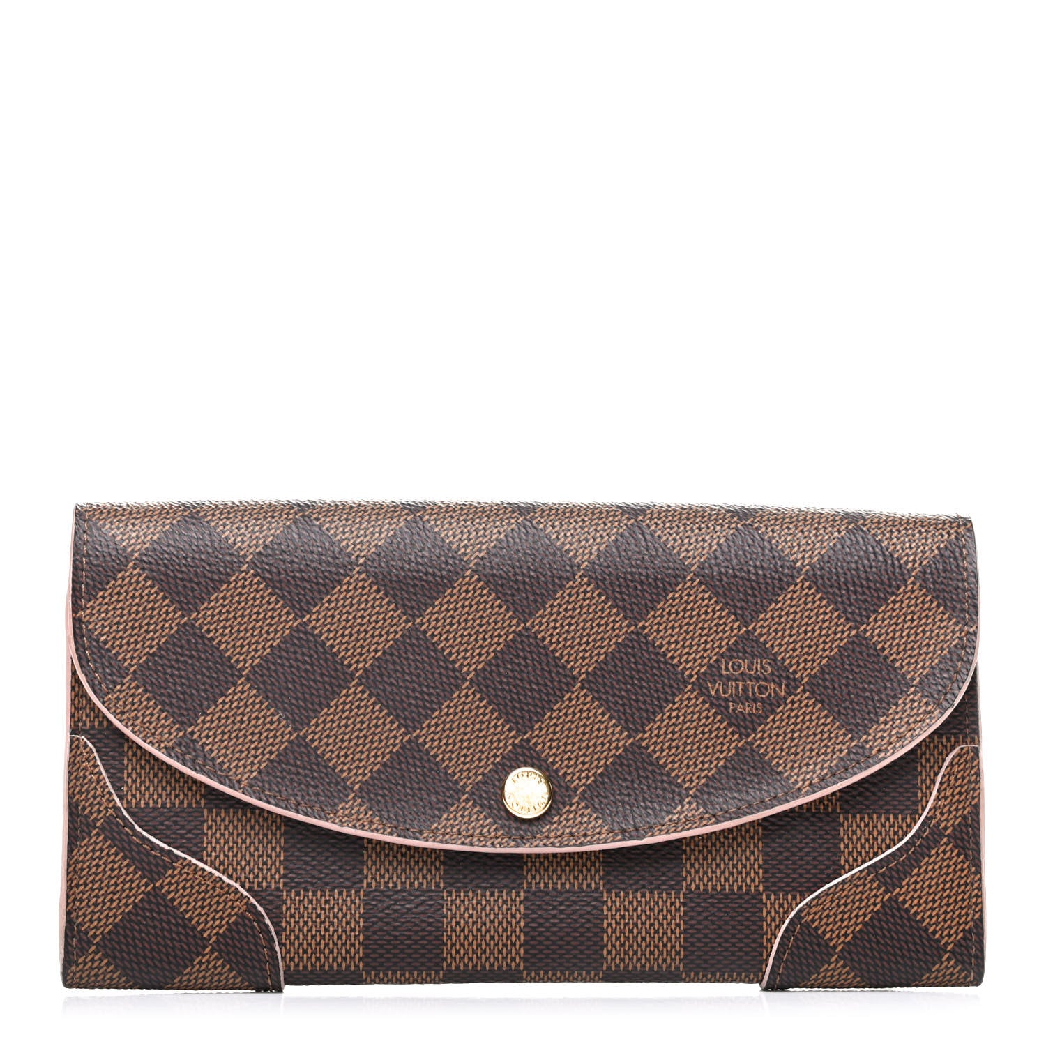 Louis Vuitton Damier Ebene Caissa Wallet Rose Ballerine 1 of 6
