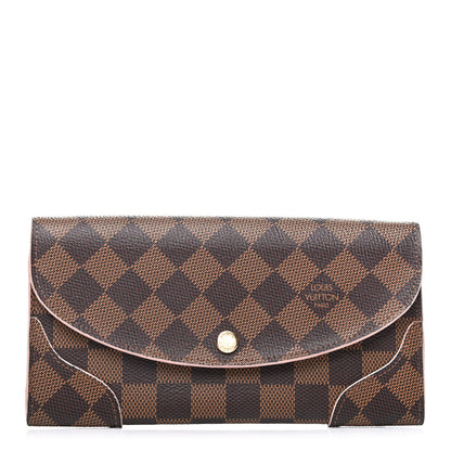 Louis Vuitton Damier Ebene Caissa Wallet Rose Ballerine 1 of 6