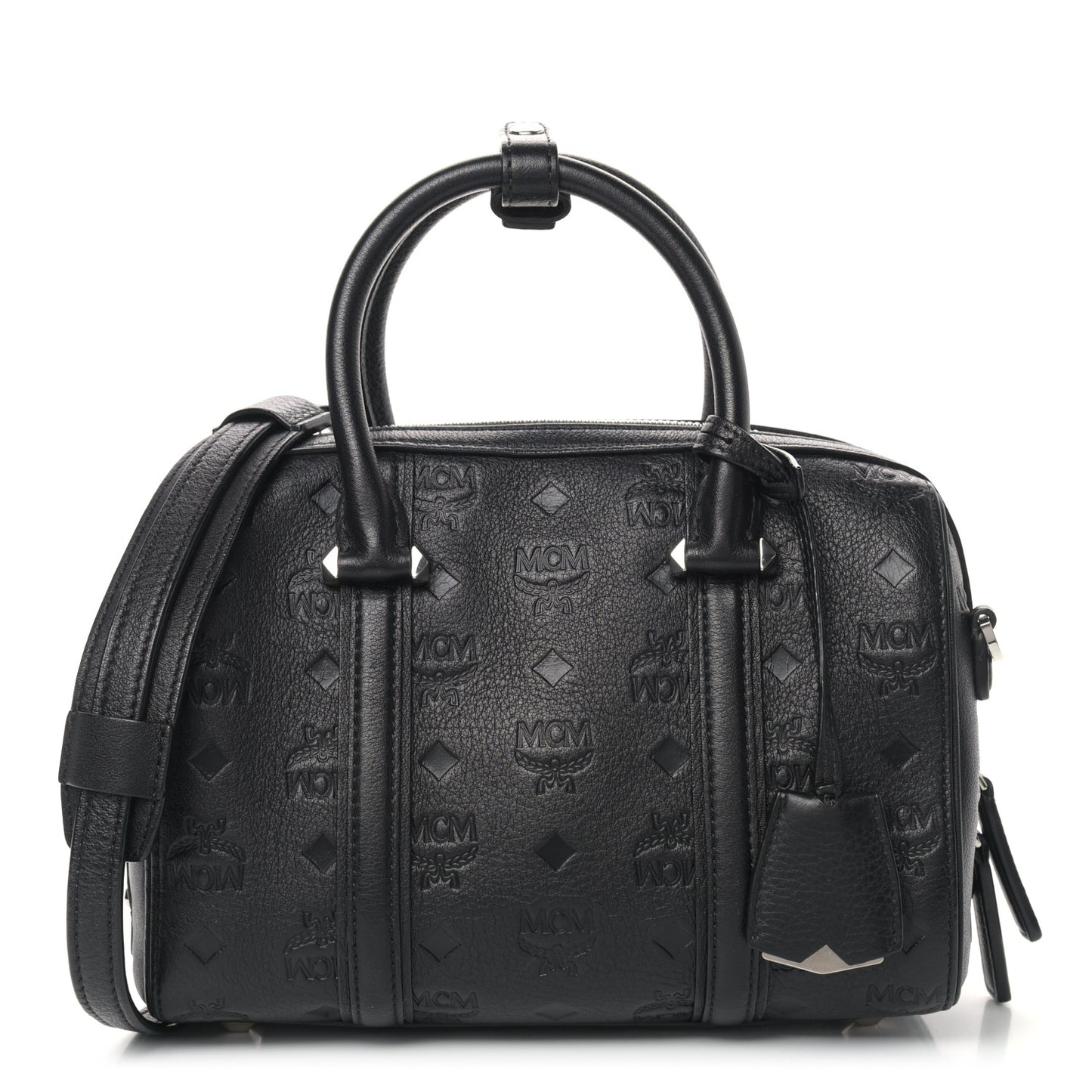 Calfskin Ottomar Monogram Boston Bag Black