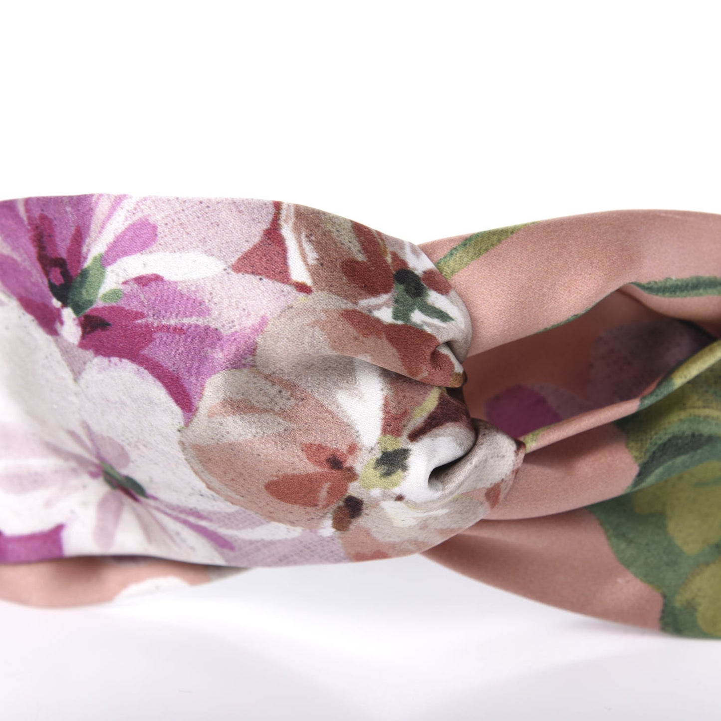 Silk Blooms Print Headband Pink
