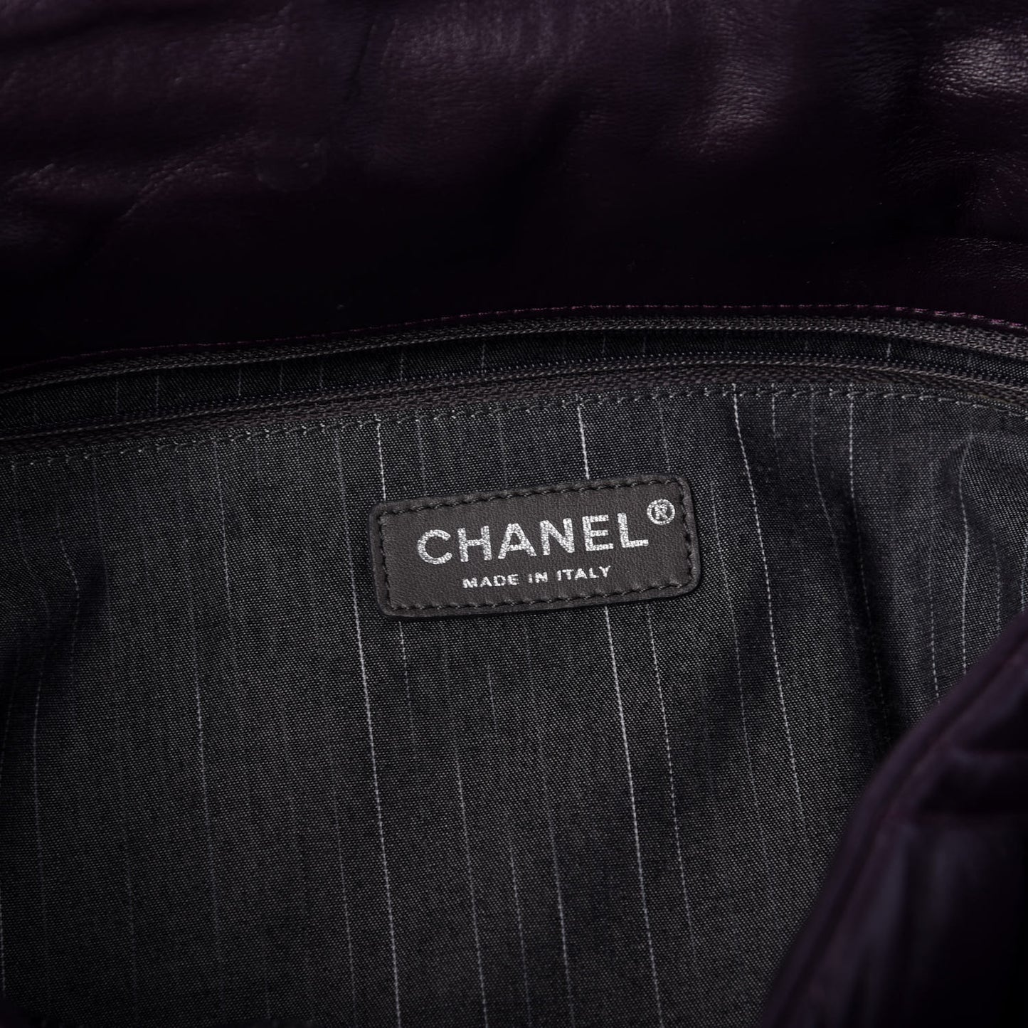 Lambskin In and Out XL Maxi Flap Dark Purple