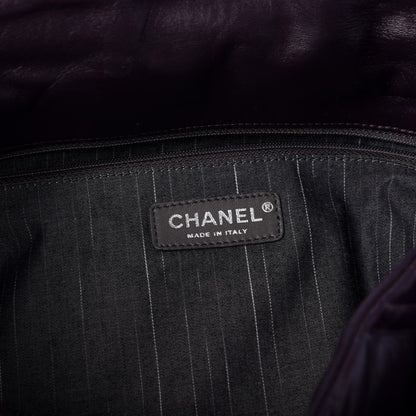 Chanel Lambskin In and Out XL Maxi Flap Dark Purple 6 of 9