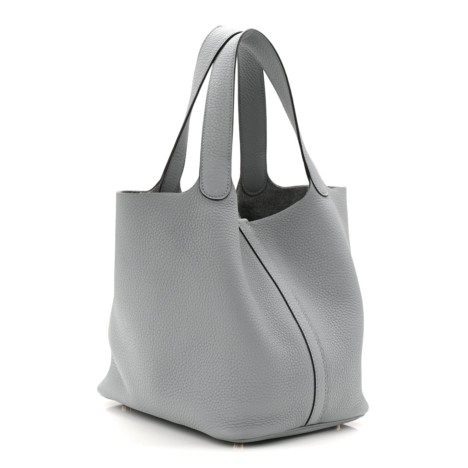 Hermes Taurillon Clemence Picotin Lock 22 MM Gris Pantin 1850625