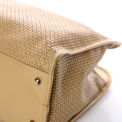 Chanel Metallic Calfskin Perforated Up In The Air Tote Gold 10 of 13