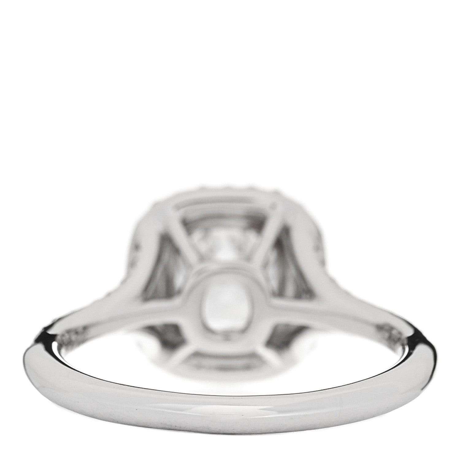 Tiffany Platinum Diamond .71ct Soleste Cushion Cut Double Halo Engagement Ring 48 4.5 4 of 7
