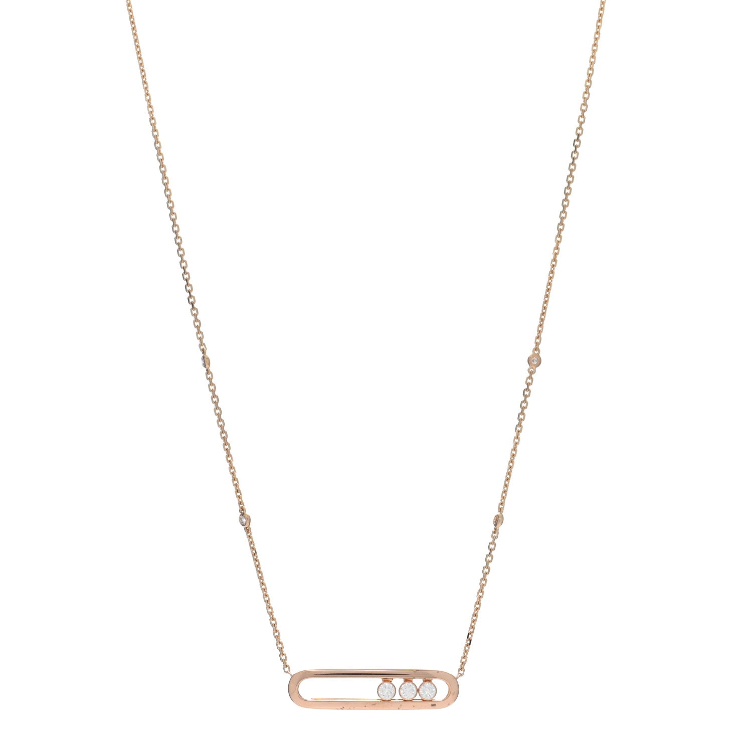 Messika 18K Rose Gold Diamond Move Pendant Necklace 1 of 5