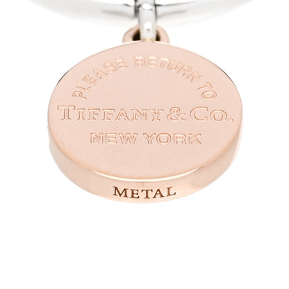Tiffany Sterling Silver Rubedo Return to Tiffany Round Charm Ring 50 5.5 4 of 6