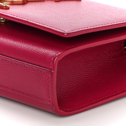 Saint Laurent Grain De Poudre Small Monogram Kate Satchel Bubblegum 10 of 22