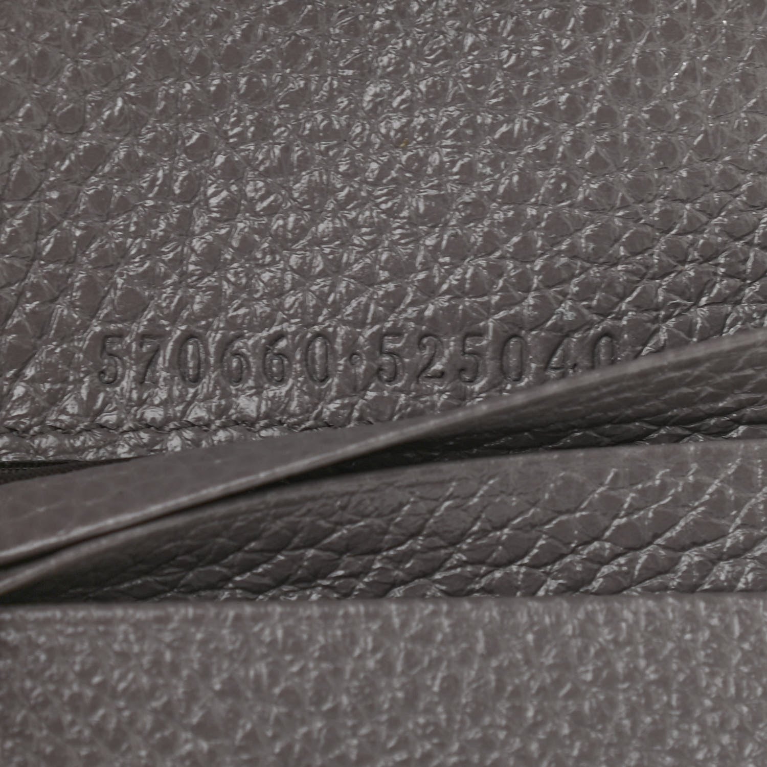 Gucci Grainy Calfskin Zumi Chain Card Case Wallet Dusty Grey 7 of 7