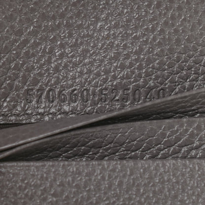 Gucci Grainy Calfskin Zumi Chain Card Case Wallet Dusty Grey 7 of 7