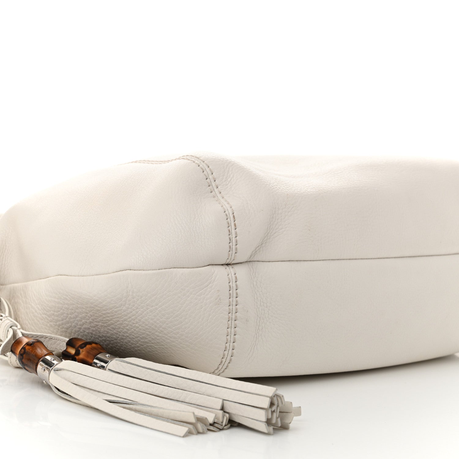 Gucci Calfskin Medium Techno Horsebit Hobo White 9 of 12
