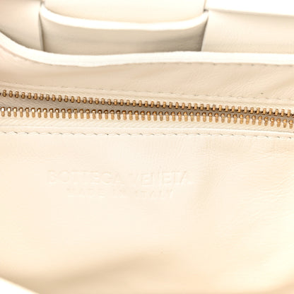 Bottega Veneta Lambskin Maxi Intrecciato Cassette Crossbody Bag White 6 of 9