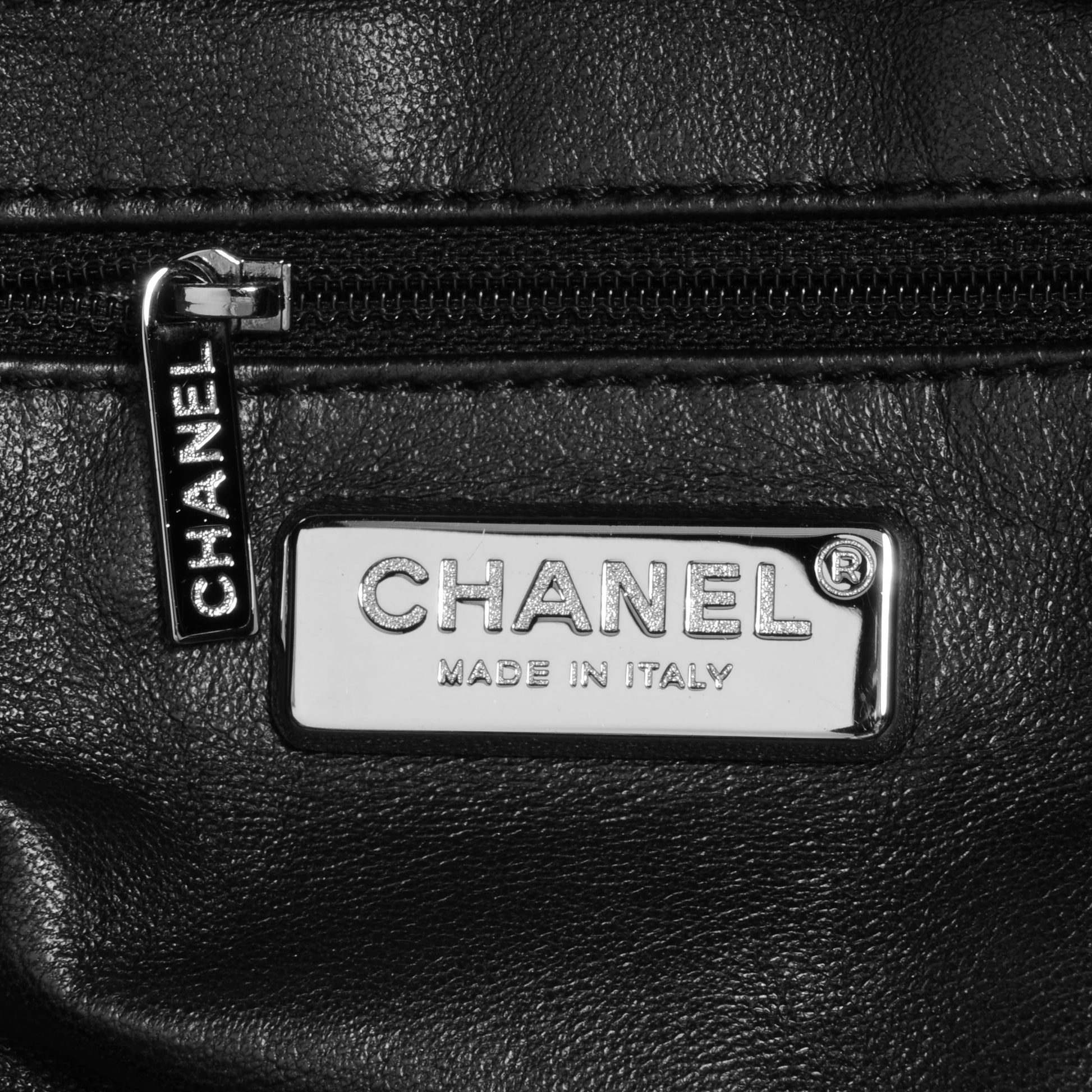 Chanel Metallic Deerskin Luxe Ligne Tote Black 6 of 7