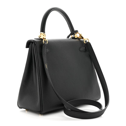 Hermes Togo Kelly Retourne 25 Black 3 of 11