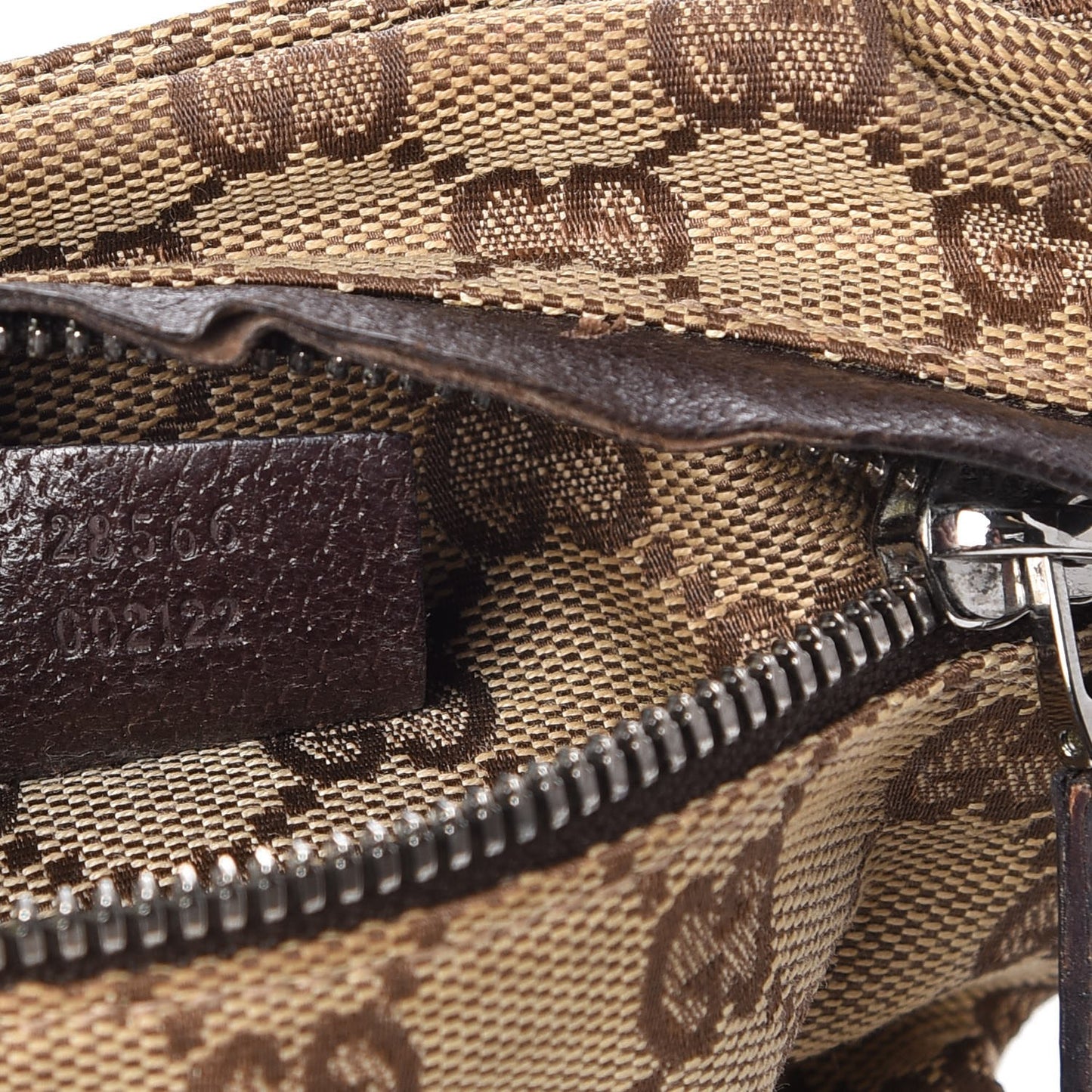 GG Monogram Double Pocket Belt Bag Dark Brown