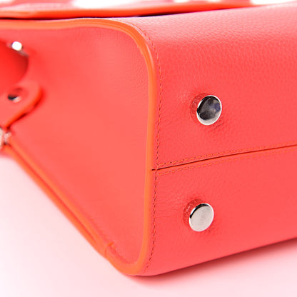 Christian Dior Grained Calfskin Mini Diorever Flap Fluorescent Goji Pink 7 of 8