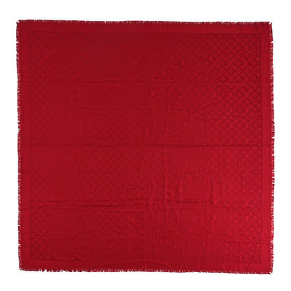 Louis Vuitton Silk Wool Monogram Shawl Pomme D'Amour 1 of 3
